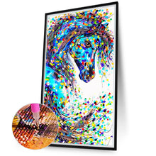 Load image into Gallery viewer, Blue Horse 40*70CM(Canvas) Full Round Drill Diamond Painting
