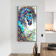Load image into Gallery viewer, Blue Horse 40*70CM(Canvas) Full Round Drill Diamond Painting
