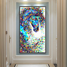 Load image into Gallery viewer, Blue Horse 40*70CM(Canvas) Full Round Drill Diamond Painting

