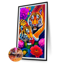 Load image into Gallery viewer, Double Tigers 60*100CM(Canvas) Full Round Drill Diamond Painting
