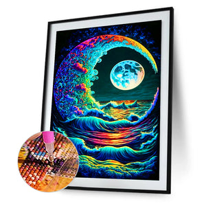 Color Under The Moon 30*40CM(Canvas) Full Round Drill Diamond Painting