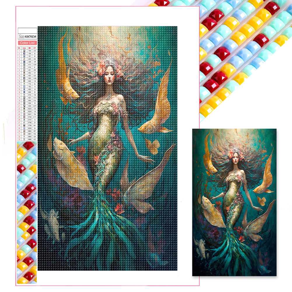 Mermaid 40*70CM(Picture) Full Square Drill Diamond Painting