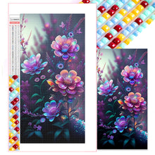 Load image into Gallery viewer, Purple Crystal Flower 30*60CM(Picture) Full Square Drill Diamond Painting
