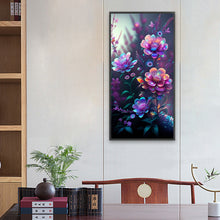 Load image into Gallery viewer, Purple Crystal Flower 30*60CM(Picture) Full Square Drill Diamond Painting
