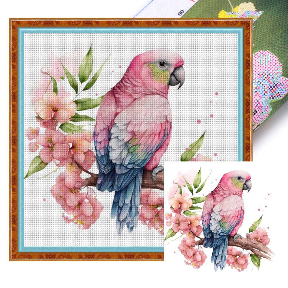 Parrot (20*20CM) 18CT 2 Stamped Cross Stitch