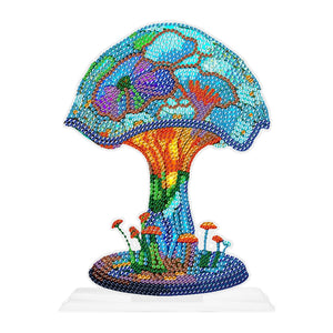 DIY Crystal Diamond Ornament Art Craft Mushroom Acrylic Kids Gift (LY017)