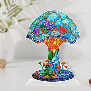 DIY Crystal Diamond Ornament Art Craft Mushroom Acrylic Kids Gift (LY017)