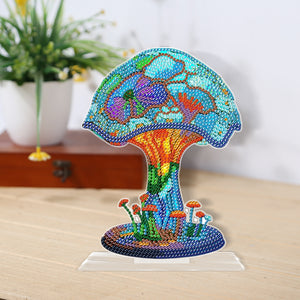 DIY Crystal Diamond Ornament Art Craft Mushroom Acrylic Kids Gift (LY017)