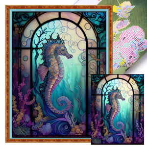 Seahorse (50*65CM) 11CT 3 Stamped Cross Stitch