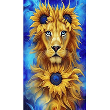 Load image into Gallery viewer, Sunflower Lion 40*70CM(Canvas) Full Round Drill Diamond Painting
