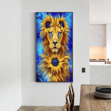 Load image into Gallery viewer, Sunflower Lion 40*70CM(Canvas) Full Round Drill Diamond Painting
