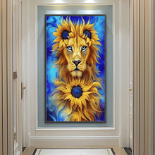 Load image into Gallery viewer, Sunflower Lion 40*70CM(Canvas) Full Round Drill Diamond Painting
