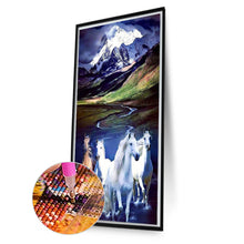 Load image into Gallery viewer, Snow Mountain Galloping Horse 40*70CM(Picture) Full Square Drill Diamond Painting
