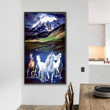 Load image into Gallery viewer, Snow Mountain Galloping Horse 40*70CM(Picture) Full Square Drill Diamond Painting
