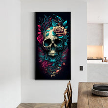 Load image into Gallery viewer, Flower Skull 40*70CM(Canvas) Full Round Drill Diamond Painting
