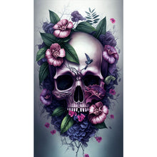 Load image into Gallery viewer, Flower Skull 40*70CM(Canvas) Full Round Drill Diamond Painting
