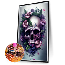 Load image into Gallery viewer, Flower Skull 40*70CM(Canvas) Full Round Drill Diamond Painting
