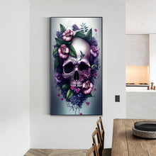 Load image into Gallery viewer, Flower Skull 40*70CM(Canvas) Full Round Drill Diamond Painting
