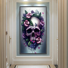 Load image into Gallery viewer, Flower Skull 40*70CM(Canvas) Full Round Drill Diamond Painting
