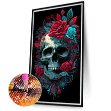 Load image into Gallery viewer, Flower Skull 40*70CM(Canvas) Full Round Drill Diamond Painting
