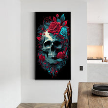 Load image into Gallery viewer, Flower Skull 40*70CM(Canvas) Full Round Drill Diamond Painting
