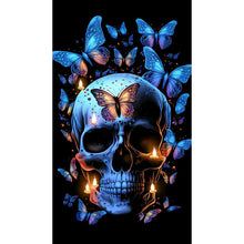 Load image into Gallery viewer, Flower Skull 40*70CM(Canvas) Full Round Drill Diamond Painting
