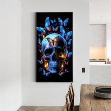 Load image into Gallery viewer, Flower Skull 40*70CM(Canvas) Full Round Drill Diamond Painting
