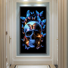 Load image into Gallery viewer, Flower Skull 40*70CM(Canvas) Full Round Drill Diamond Painting
