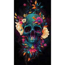 Load image into Gallery viewer, Flower Skull 40*70CM(Canvas) Full Round Drill Diamond Painting
