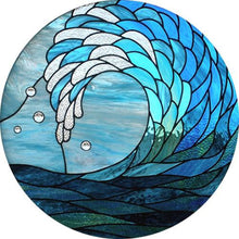 Load image into Gallery viewer, Ocean Wave Glass Painting 30*30CM(Canvas) Full Round Drill Diamond Painting
