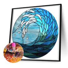 Load image into Gallery viewer, Ocean Wave Glass Painting 30*30CM(Canvas) Full Round Drill Diamond Painting
