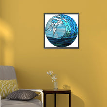 Load image into Gallery viewer, Ocean Wave Glass Painting 30*30CM(Canvas) Full Round Drill Diamond Painting
