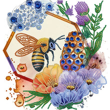 Load image into Gallery viewer, Bee And Flower 30*30CM(Canvas) Partial Special Shaped Drill Diamond Painting
