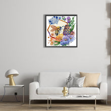 Load image into Gallery viewer, Bee And Flower 30*30CM(Canvas) Partial Special Shaped Drill Diamond Painting
