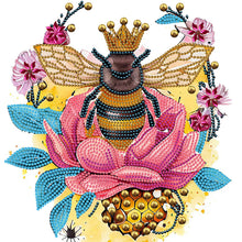 Load image into Gallery viewer, Bee And Flower 30*30CM(Canvas) Partial Special Shaped Drill Diamond Painting
