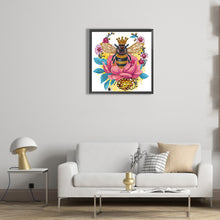 Load image into Gallery viewer, Bee And Flower 30*30CM(Canvas) Partial Special Shaped Drill Diamond Painting
