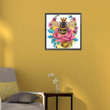 Load image into Gallery viewer, Bee And Flower 30*30CM(Canvas) Partial Special Shaped Drill Diamond Painting
