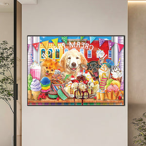 Puppy Daily 70*50CM(Canvas) Full Round Drill Diamond Painting