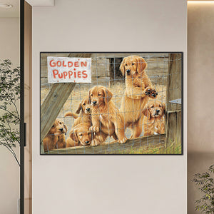 Puppy Daily 70*50CM(Canvas) Full Round Drill Diamond Painting