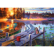 Load image into Gallery viewer, Mountain Lake 70*50CM(Canvas) Full Round Drill Diamond Painting
