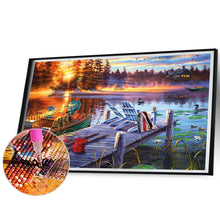 Load image into Gallery viewer, Mountain Lake 70*50CM(Canvas) Full Round Drill Diamond Painting
