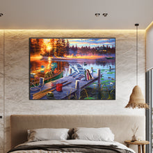 Load image into Gallery viewer, Mountain Lake 70*50CM(Canvas) Full Round Drill Diamond Painting
