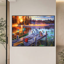 Load image into Gallery viewer, Mountain Lake 70*50CM(Canvas) Full Round Drill Diamond Painting
