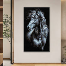Load image into Gallery viewer, Mosaic Black And White Horse 40*70CM(Picture) Full Square Drill Diamond Painting
