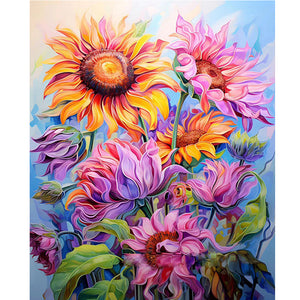 Sunflowers Bloom 40*50CM(Canvas) Full Round Drill Diamond Painting