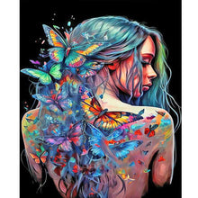 Load image into Gallery viewer, Butterfly Tattoo On Back For Girls 50*60CM(Canvas) Full Round Drill Diamond Painting
