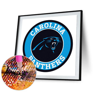 Carolina Panthers 40*40CM(Canvas) Full Round Drill Diamond Painting