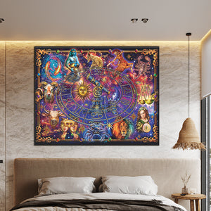 Twelve Constellations 75*50CM(Canvas) Full Round Drill Diamond Painting