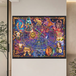 Twelve Constellations 75*50CM(Canvas) Full Round Drill Diamond Painting