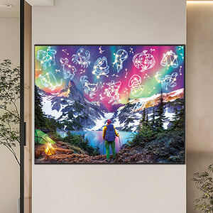 Twelve Constellations 75*50CM(Canvas) Full Round Drill Diamond Painting